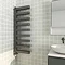 Milan Anthracite U-Shaped Heated Towel Rail - 1300 x 400mm Large Image