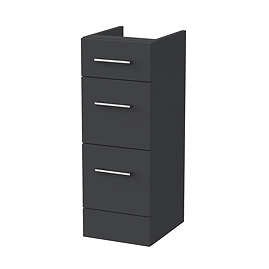 Milan Aura 300mm 3-Drawer Unit - Soft Black