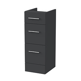 Milan Aura 300mm 3-Drawer Unit - Soft Black