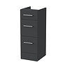 Milan Aura 300mm 3-Drawer Unit - Soft Black