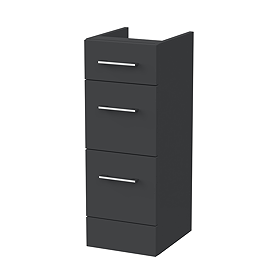 Milan Aura 300mm 3-Drawer Unit - Soft Black