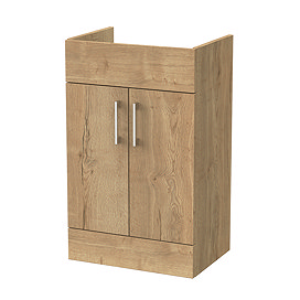 Milan Aura 500mm Autumn Oak 2-Door Floor Standing Vanity Unit