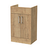 Milan Aura 500mm Autumn Oak 2-Door Floor Standing Vanity Unit