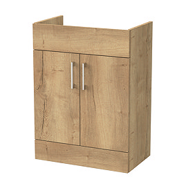 Milan Aura 600mm Autumn Oak 2-Door Floor Standing Vanity Unit