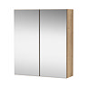 Milan Aura 600mm Mirror Cabinet - Autumn Oak