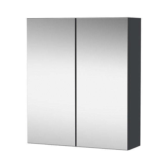 Milan Aura 600mm Mirror Cabinet - Soft Black