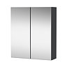 Milan Aura 600mm Mirror Cabinet - Soft Black