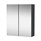 Milan Aura 600mm Mirror Cabinet - Soft Black