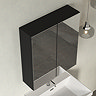 Milan Aura 600mm Mirror Cabinet - Soft Black