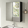 Milan Aura 600mm Mirror Cabinet - Soft Black
