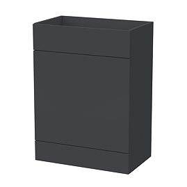 Milan Aura 600mm WC Unit - Soft Black - Depth 353mm