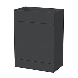 Milan Aura 600mm WC Unit - Soft Black - Depth 353mm