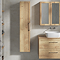 Milan Autumn Oak Framed 300mm Wide Wall Hung Tall Storage Unit