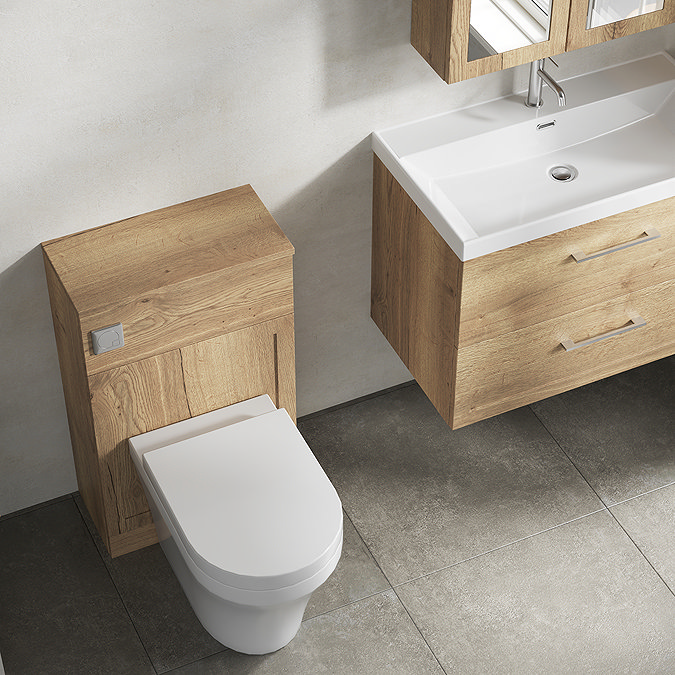 Milan Autumn Oak Framed 500mm Wide WC Unit