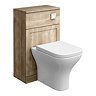 Milan Autumn Oak Framed 500mm Wide WC Unit