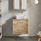 Milan Autumn Oak Framed 600mm Wall Hung 2-Drawer Countertop Vanity Unit