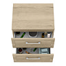 Milan Autumn Oak Framed 600mm Wall Hung 2-Drawer Countertop Vanity Unit