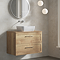 Milan Autumn Oak Framed 800mm Wall Hung 2-Drawer Countertop Vanity Unit