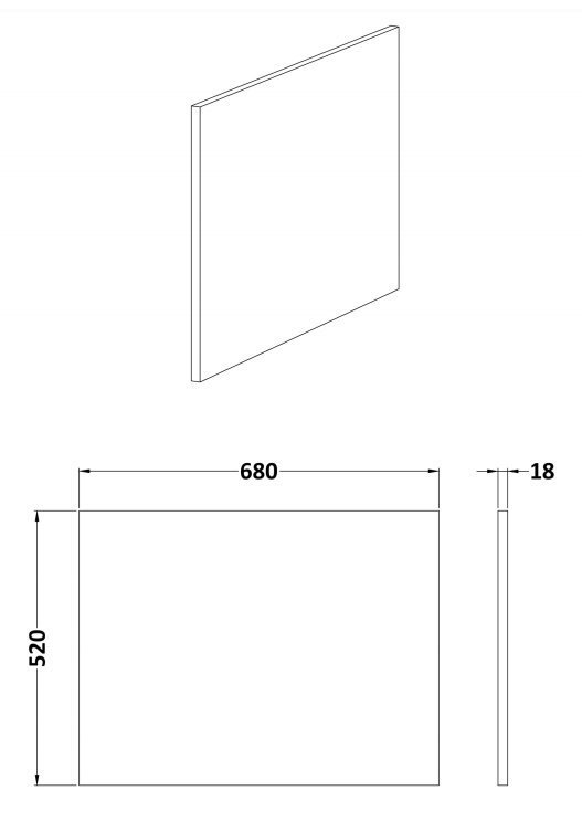 Milan Autumn Oak L-Shaped End Bath Panel - 700mm