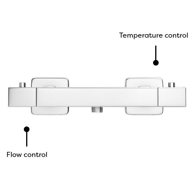 Milan Bar Shower Package w. Flat Minimalist Slider Handset Kit additional Large Image