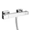 Milan Bar Shower Package w. Flat Minimalist Slider Handset Kit In Bathroom Large Image
