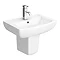 Milan Basin + Semi Pedestal (550mm Wide - 1 Tap Hole) Large Image