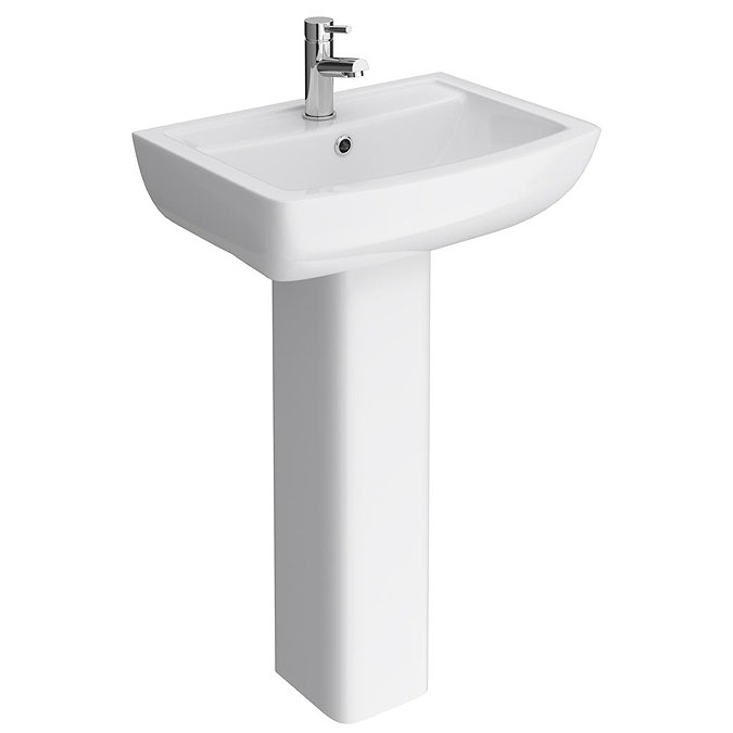 Milan Basin with Full Pedestal (550mm Wide - 1 Tap Hole) Large Image