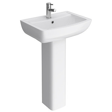 Milan Basin with Full Pedestal (550mm Wide - 1 Tap Hole) Profile Large Image