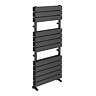 Milan Black Nickel 1200 x 500mm Double Panel Heated Towel Rail  Profile Large Image