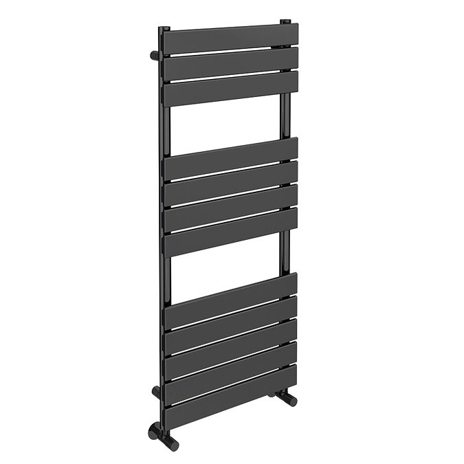 Milan Black Nickel 1200 x 500mm Single Panel Heated Towel Rail  Profile Large Image