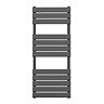 Milan Black Nickel 1200 x 500mm Single Panel Heated Towel Rail