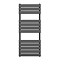 Milan Black Nickel 1200 x 500mm Single Panel Heated Towel Rail