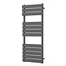 Milan Black Nickel 1200 x 500mm Single Panel Heated Towel Rail