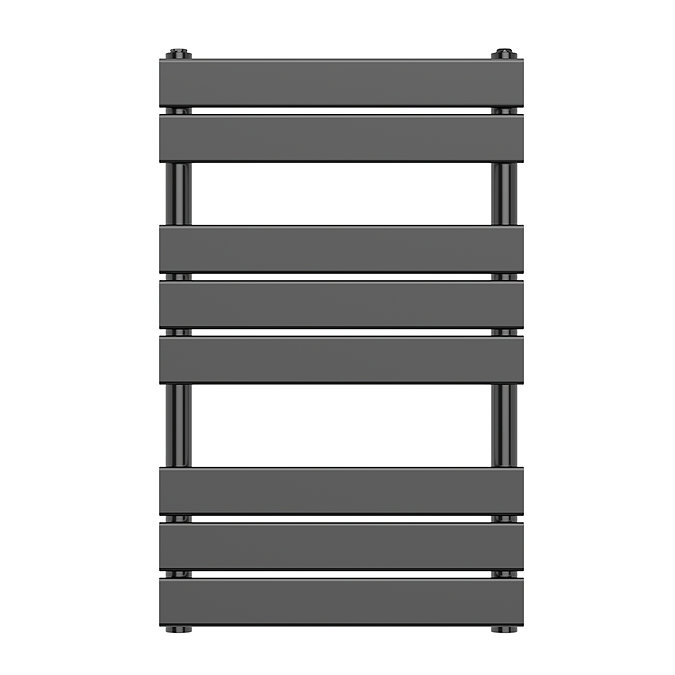 Milan Black Nickel 800 x 500mm Single Panel Heated Towel Rail