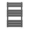 Milan Black Nickel 800 x 500mm Single Panel Heated Towel Rail