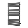 Milan Black Nickel 800 x 500mm Single Panel Heated Towel Rail