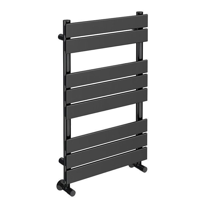 Milan Black Nickel 800 x 500mm Single Panel Heated Towel Rail  Profile Large Image