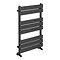 Milan Black Nickel 800 x 500mm Single Panel Heated Towel Rail  Profile Large Image