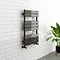 Milan Black Nickel 800 x 500mm Single Panel Heated Towel Rail Large Image