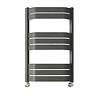 Milan Bow-Fronted Anthracite 850 x 550 Designer Flat Panel Heated Towel Rail