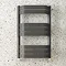 Milan Bow-Fronted Anthracite 850 x 550 Designer Flat Panel Heated Towel Rail Large Image