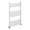 Milan Bow-Fronted White 850 x 550 Designer Flat Panel Heated Towel Rail  Standard Large Image