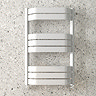 Milan Bow-Fronted White 850 x 550 Designer Flat Panel Heated Towel Rail Large Image