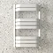Milan Bow-Fronted White 850 x 550 Designer Flat Panel Heated Towel Rail Large Image