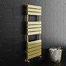 Arezzo Brushed Brass 1200 x 500 Heated Towel Rail Large Image