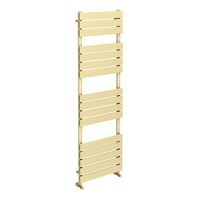 Arezzo Brushed Brass 1600 x 500 Heated Towel Rail  Feature Large Image