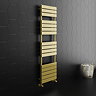 Arezzo Brushed Brass 1600 x 500 Heated Towel Rail Large Image