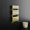 Arezzo Brushed Brass 800 x 500 Heated Towel Rail