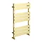 Arezzo Brushed Brass 800 x 500 Heated Towel Rail  Standard Large Image