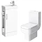 Milan Compact Complete Cloakroom Suite (Toilet & Vanity Unit) Profile Large Image